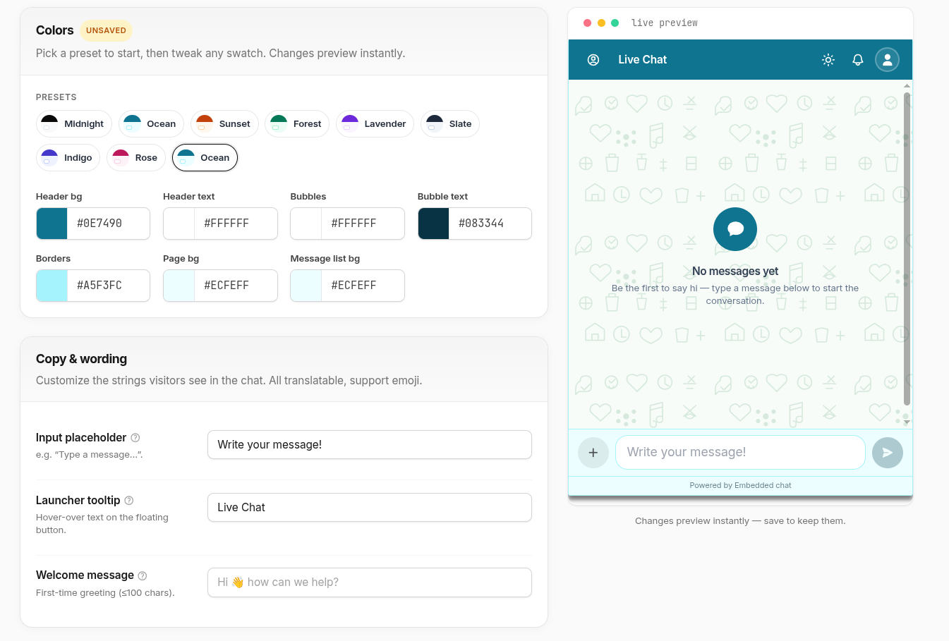 Embedded Chat gallery image