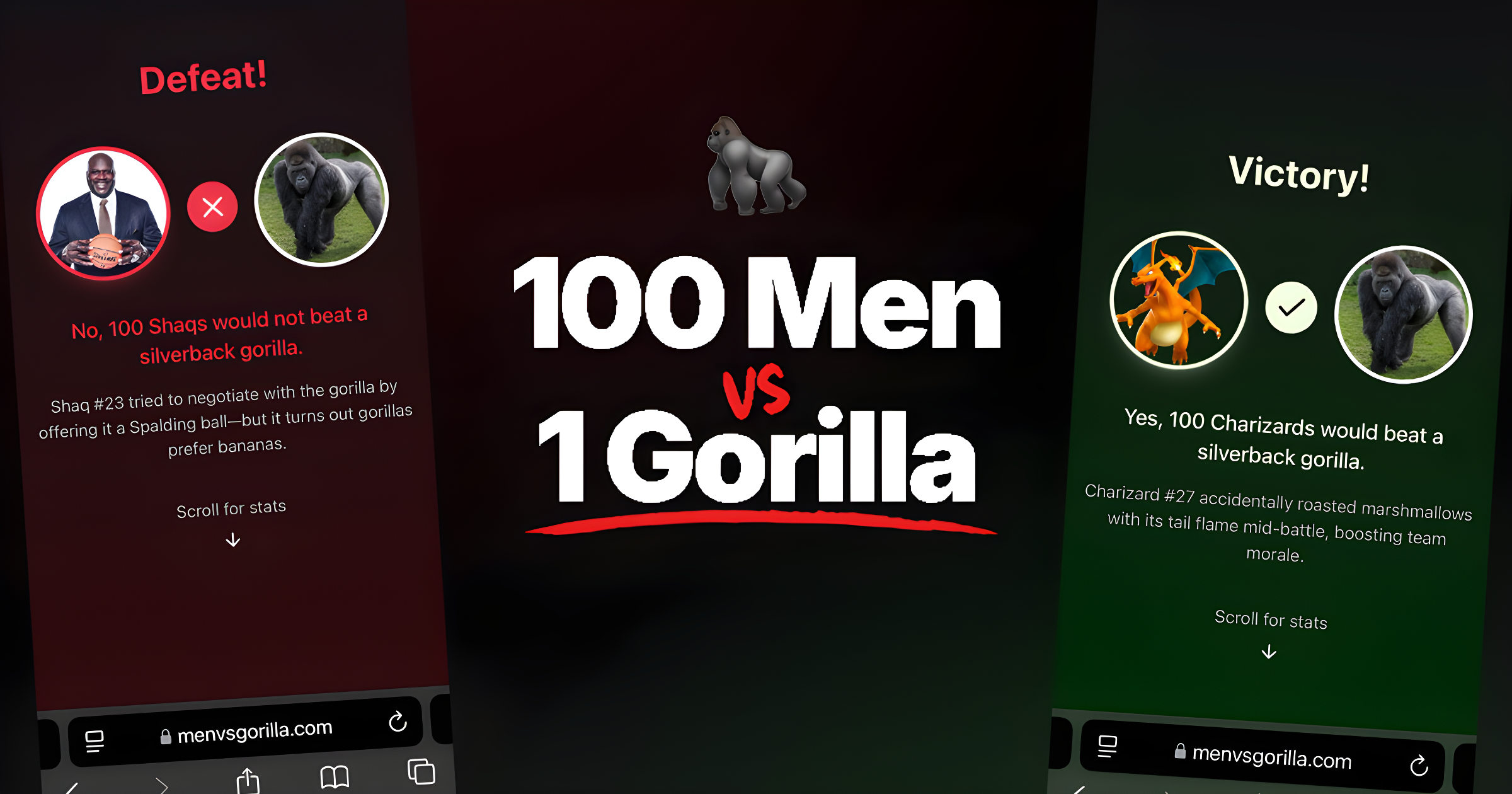 Hombres contra gorila - ¿100 de ustedes (o sus amigas) vencerán a un gorila? media 1