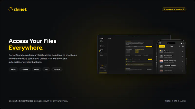 DeNet Storage Desktop screenshot 3