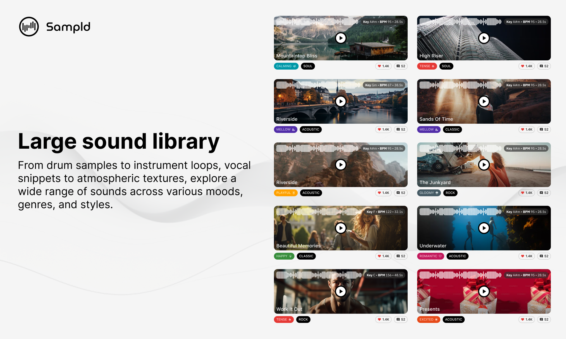 startuptile Sampld 2.0-Unsplash for sounds made for content creators