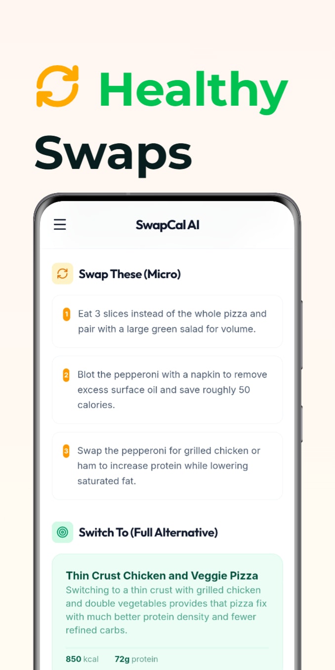 SwapCal AI – Scan And Get Food Swaps gallery image