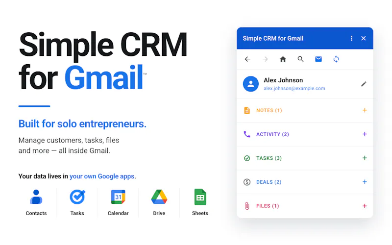 Simple CRM For Gmail™ screenshot 1