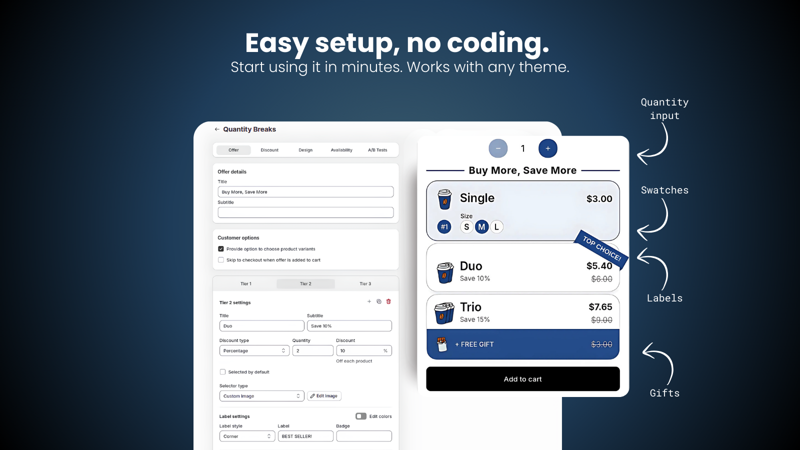 Buno -hoeveelheid breekt - Shopify app voor volume- en bundelkortingen media 2