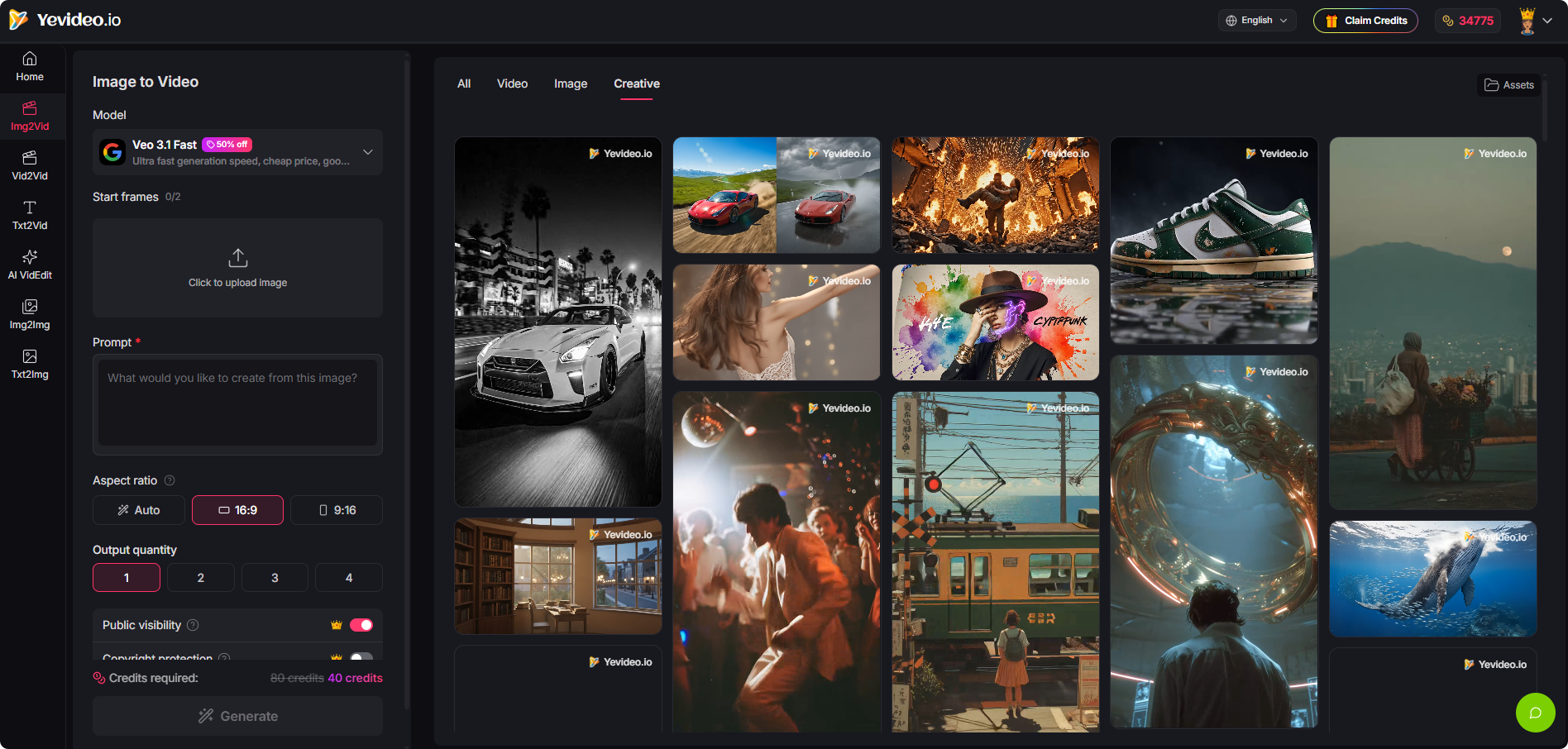 Yevideo - AI Video and Image Platform gallery image