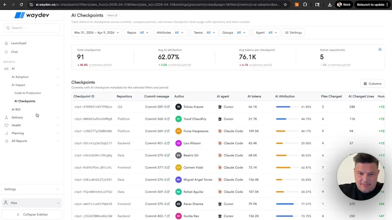 The New Waydev screenshot 1 (video preview)