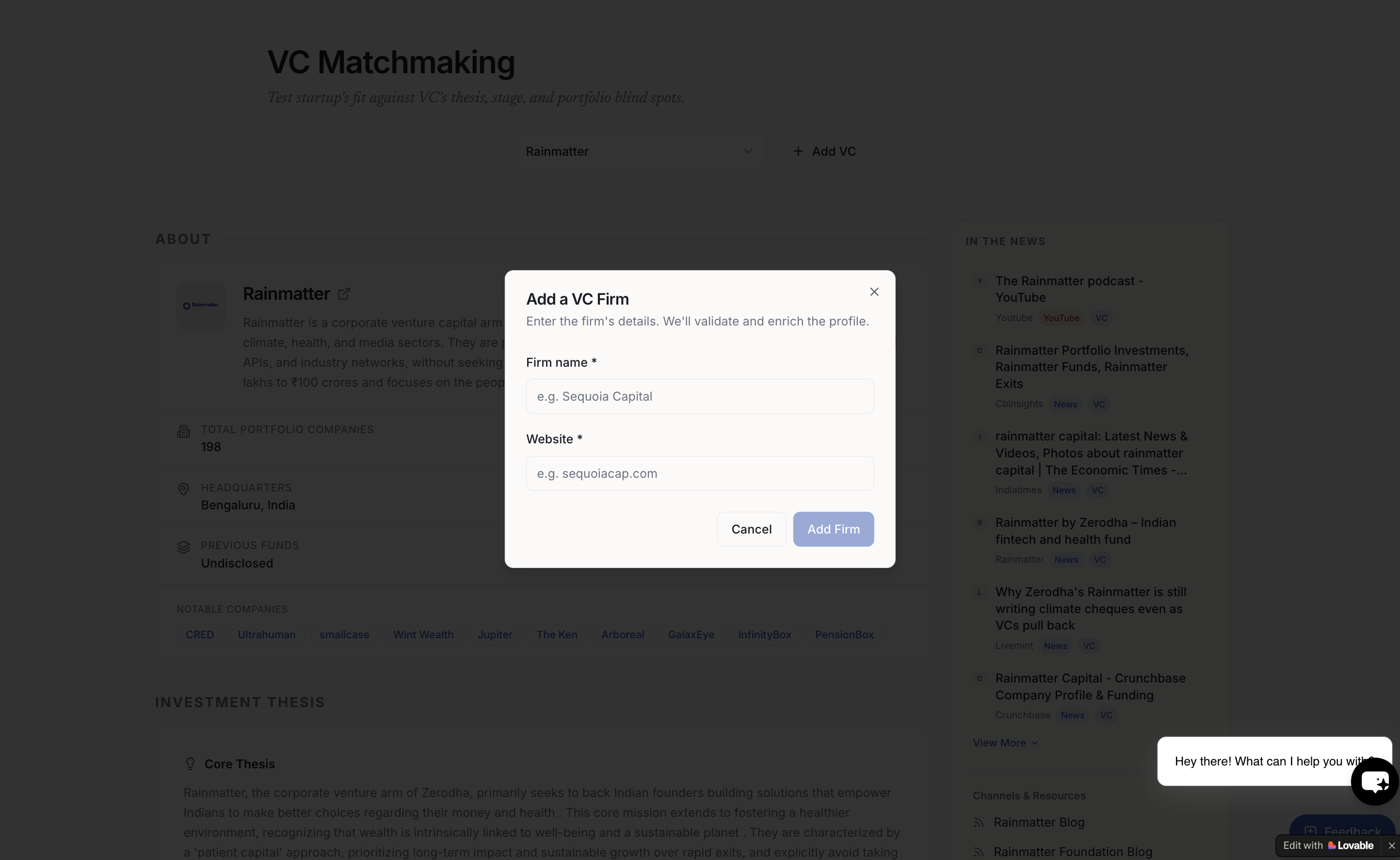 VC Matchmaking gallery image