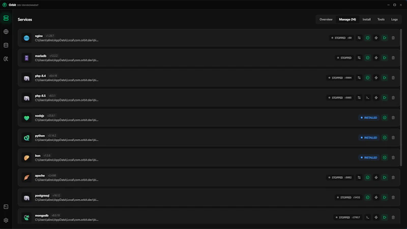 Orbit — Modern Local Development Env. screenshot 2