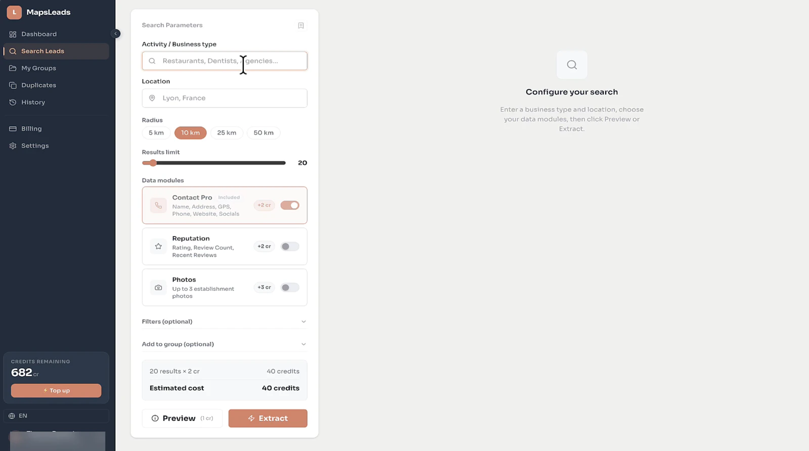 MapsLeads | B2B lead generation screenshot 2
