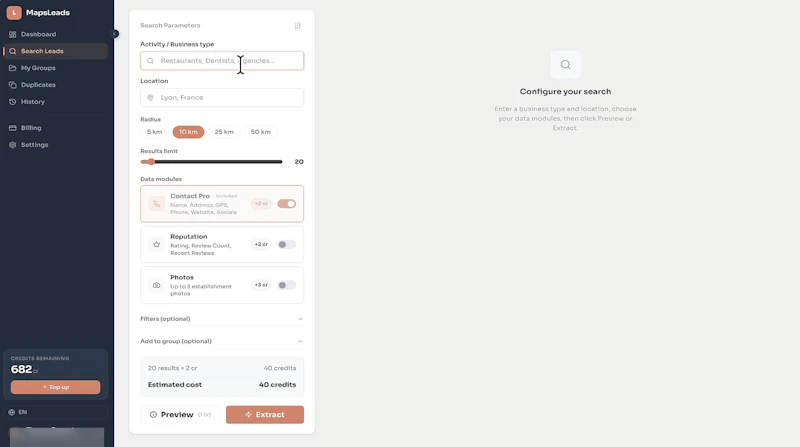 MapsLeads | B2B lead generation screenshot 2