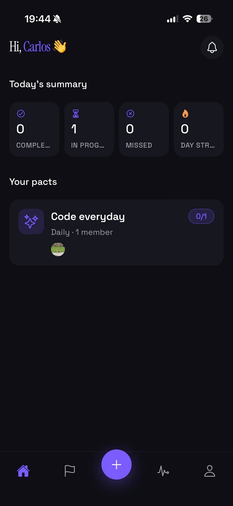 Pact: Share your goals screenshot 4