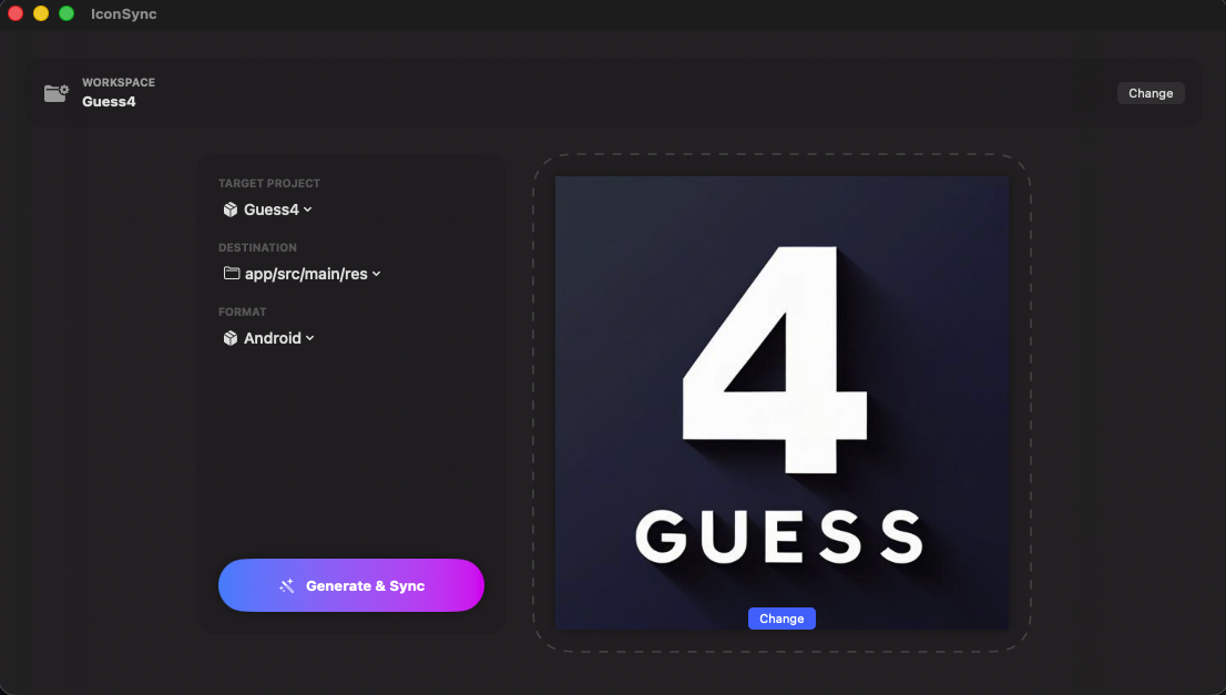 IconSync - Main product screenshot demonstrating key features and user interface