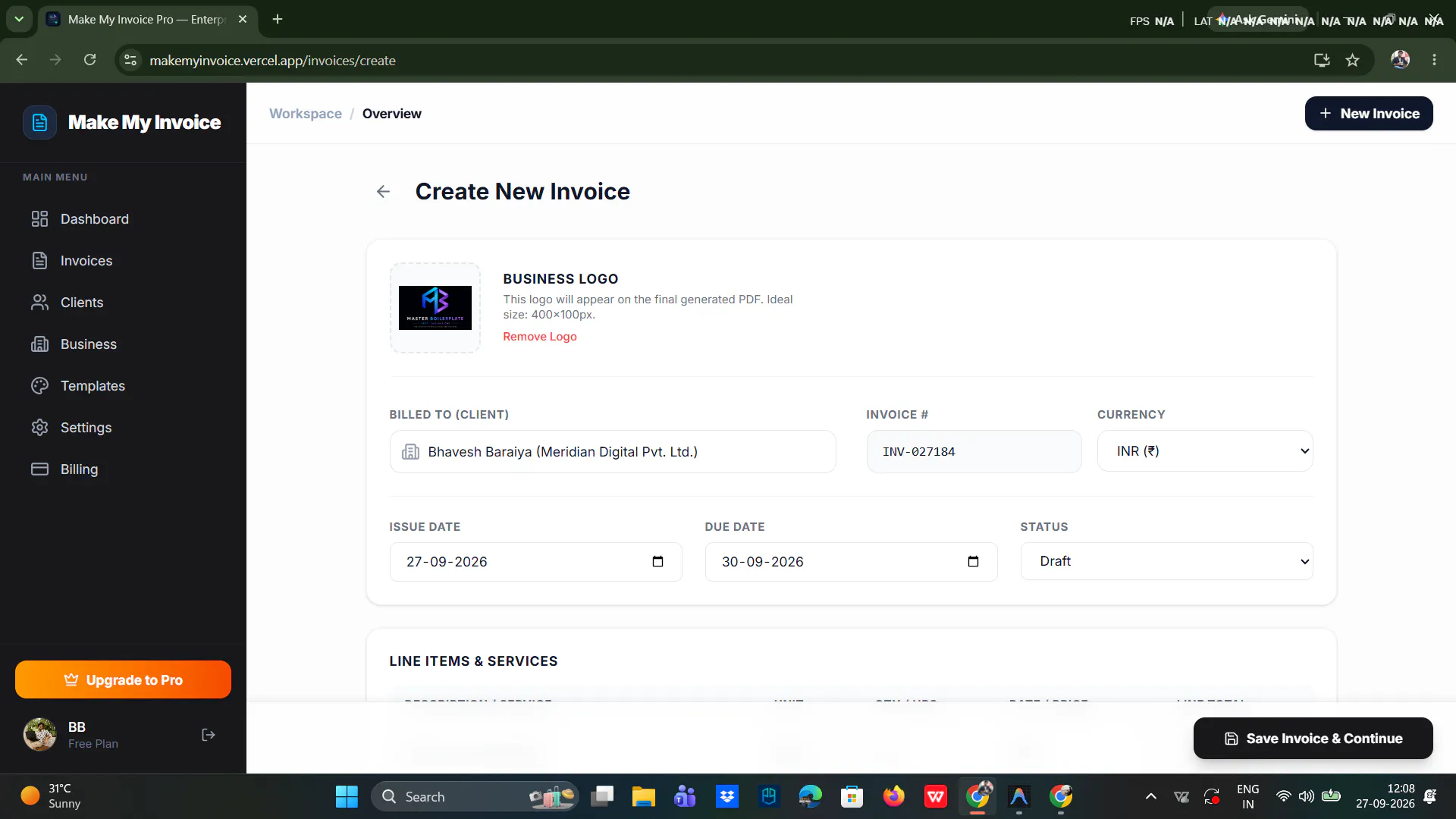 Make My Invoice Pro gallery image