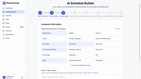 Média Plannerpanda - Planificateur étudiant à AI pour la réussite académique et sportive 2