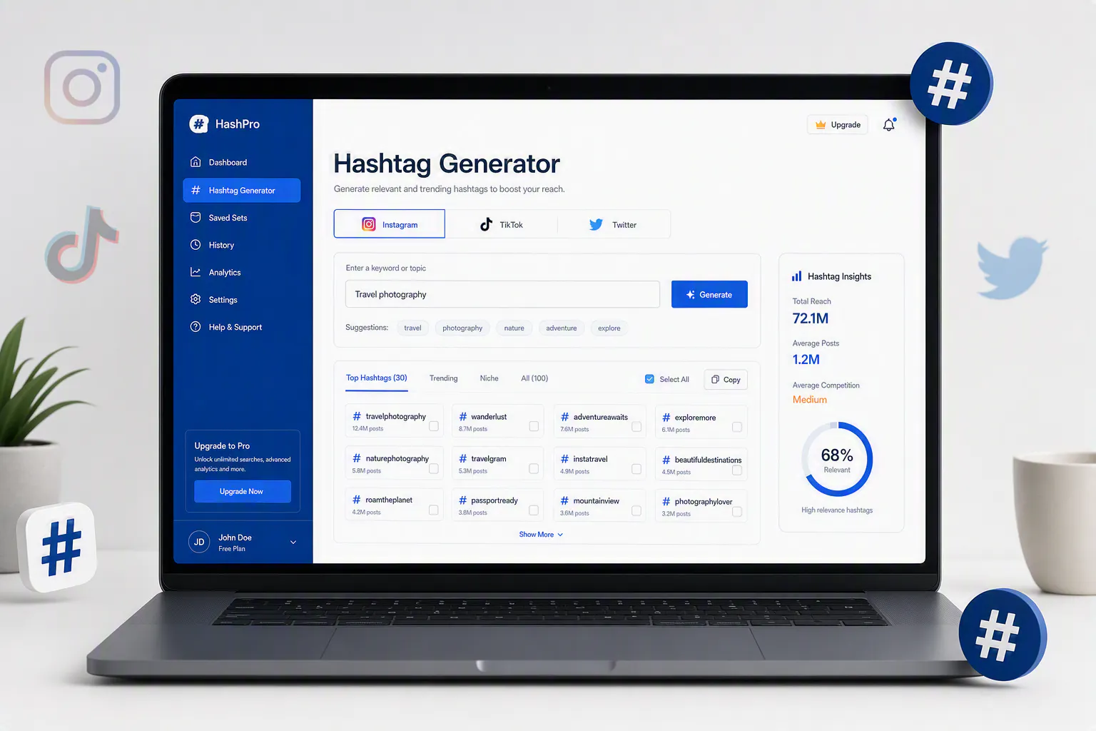 Advance Hashtag Generator Tool