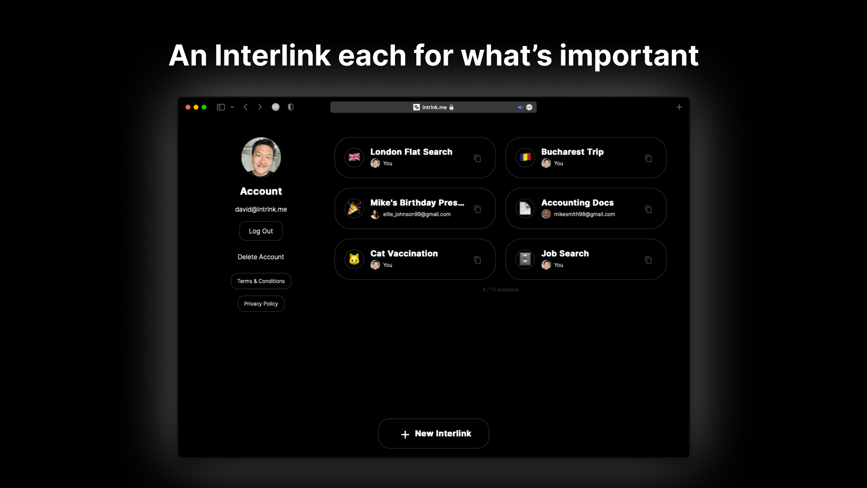 Interlink - Хранить и поделиться своими ссылками в одном взаимосвязи медиа 7