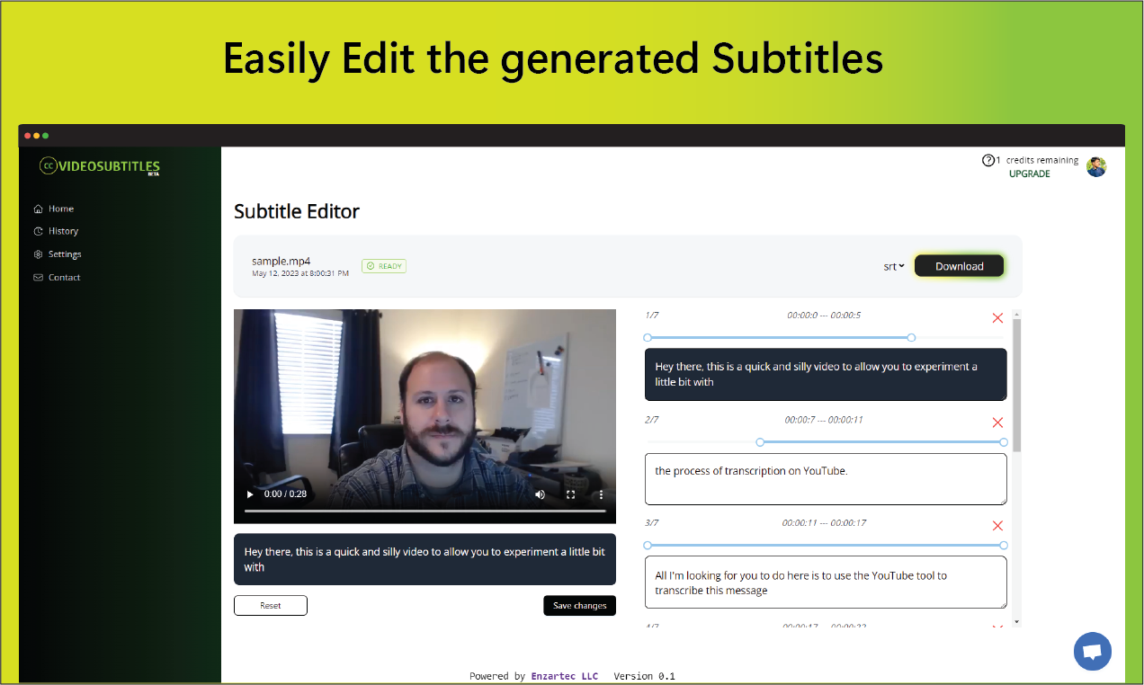 Subtítulos de video media 4