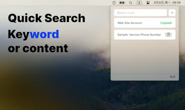 QuickCopy - Menu bar Copied! gallery image
