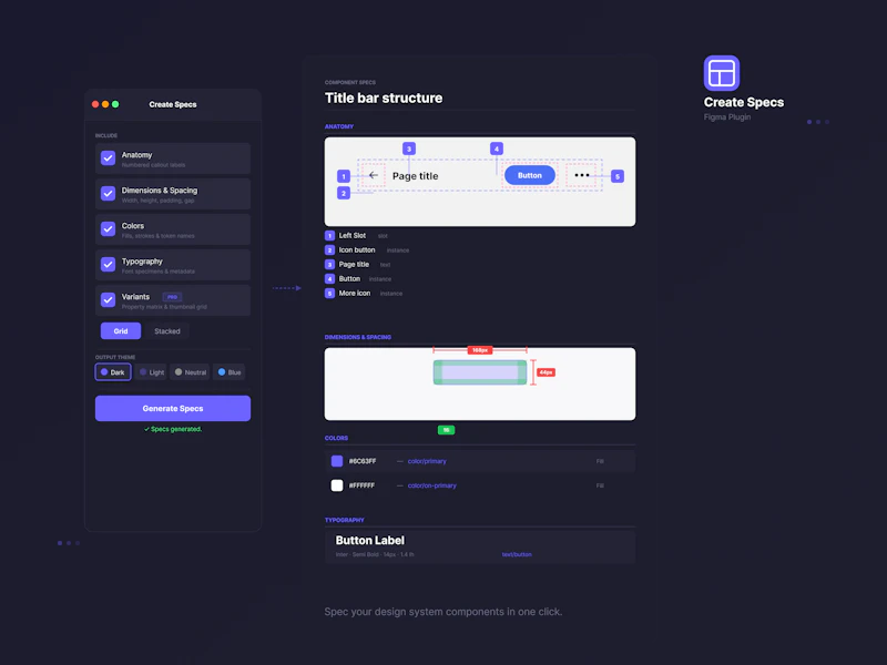 Create Specs screenshot 3