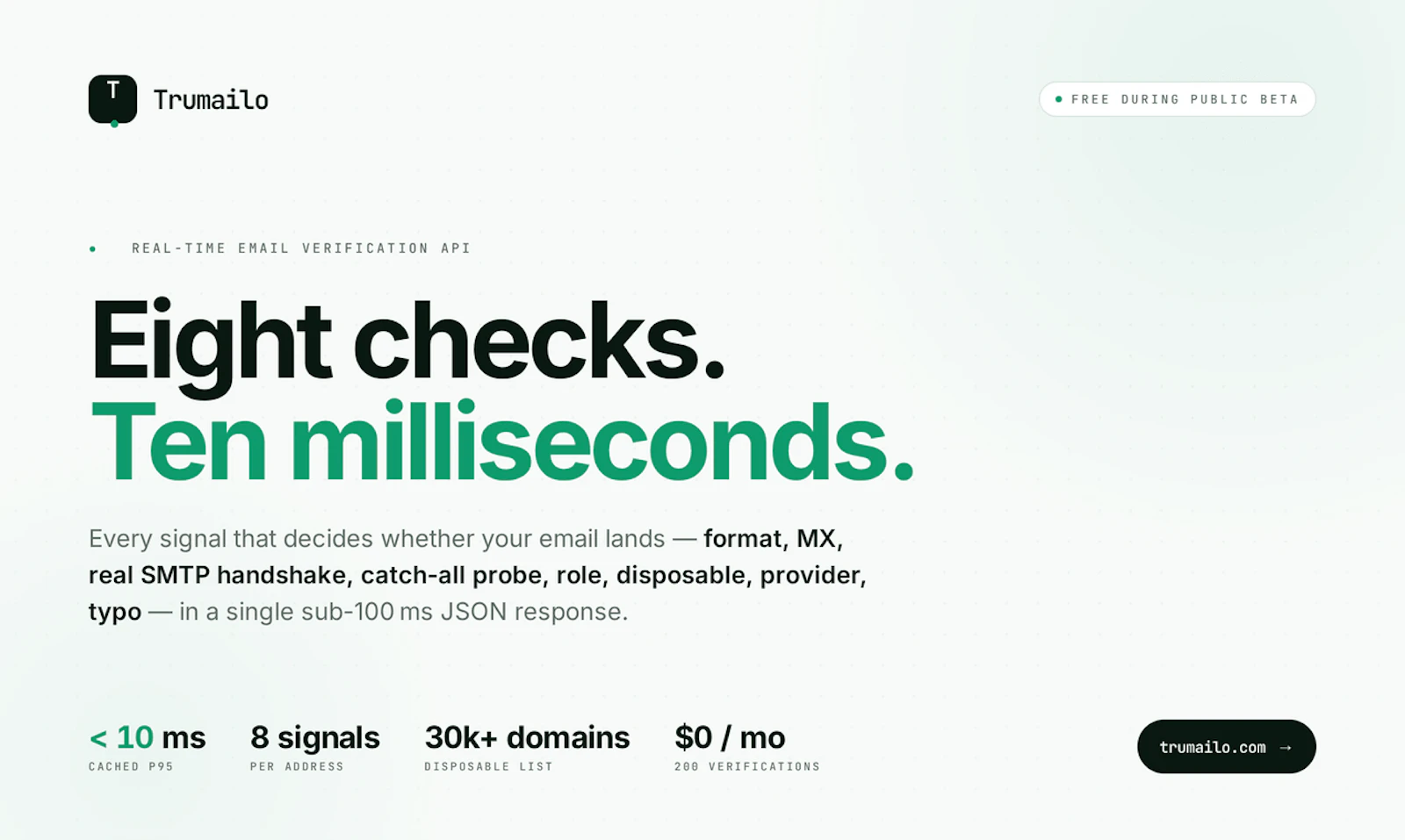 Trumailo - Realtime Email Verification screenshot 2
