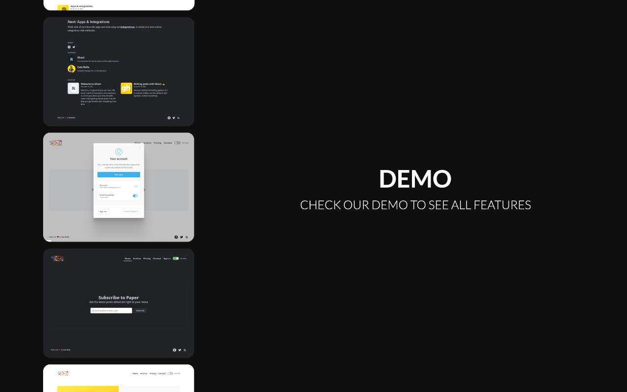 Paper - A Ghost Theme for Newsletters gallery image