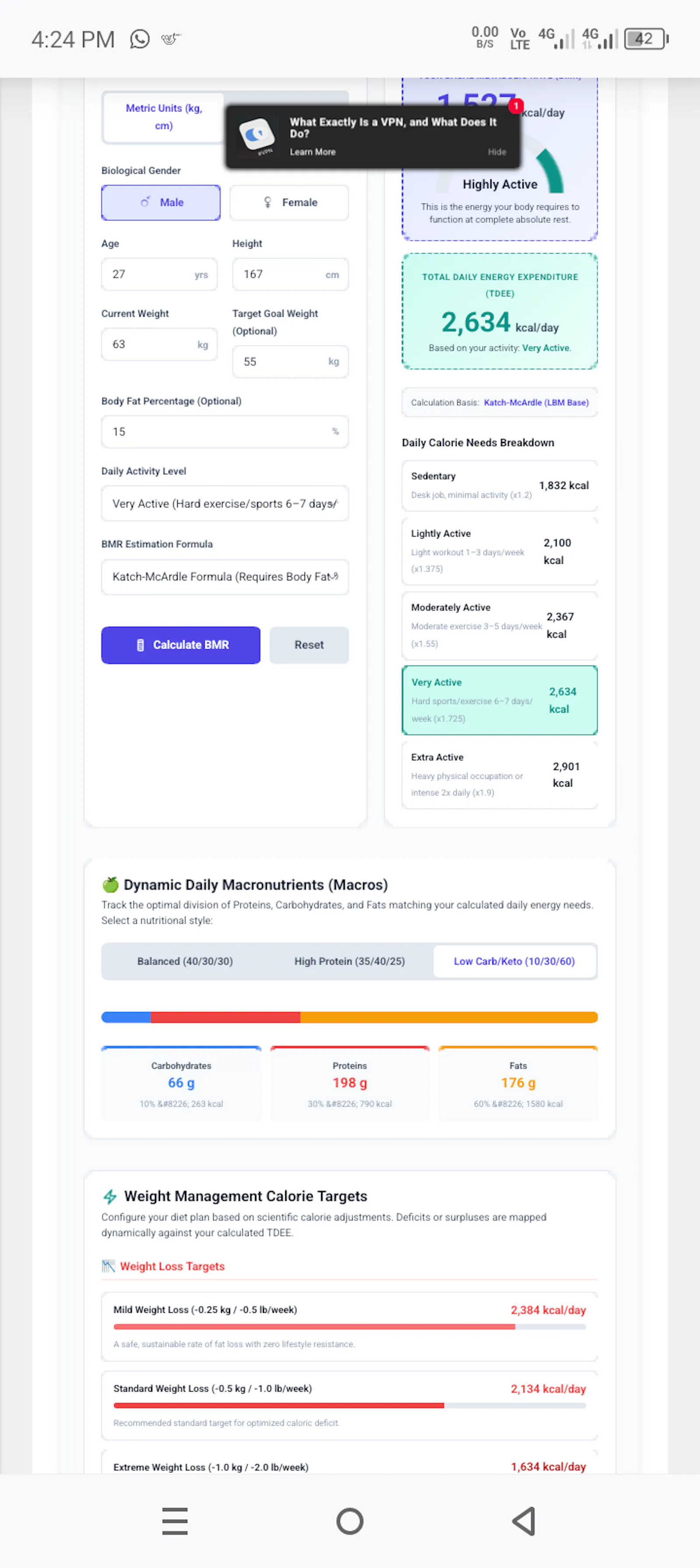 BMR Calculator 2026 screenshot 5