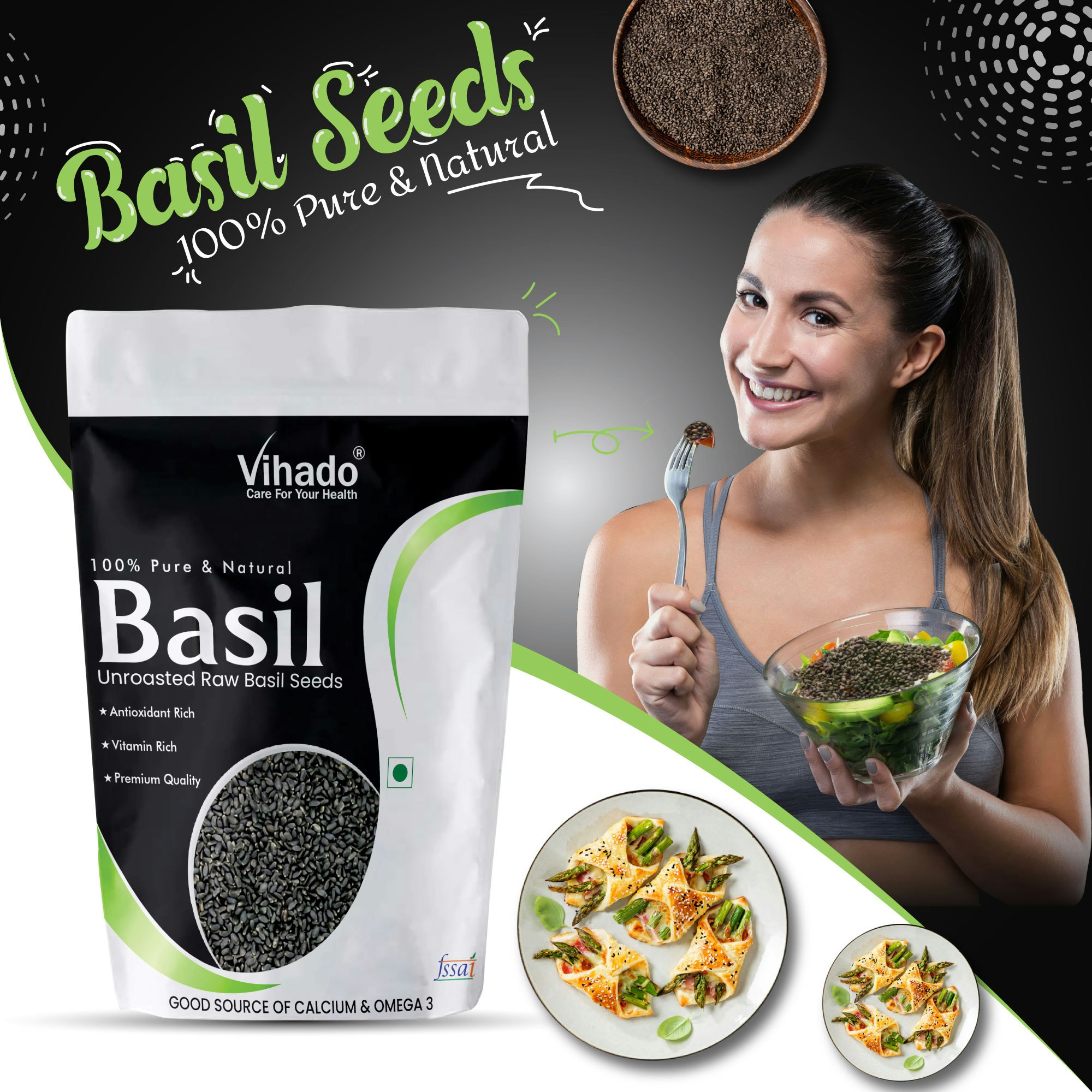 Vihado basilicum zaden - Vihado basilicumzaden voordelen en gebruik (200 g-1 kg) media 1