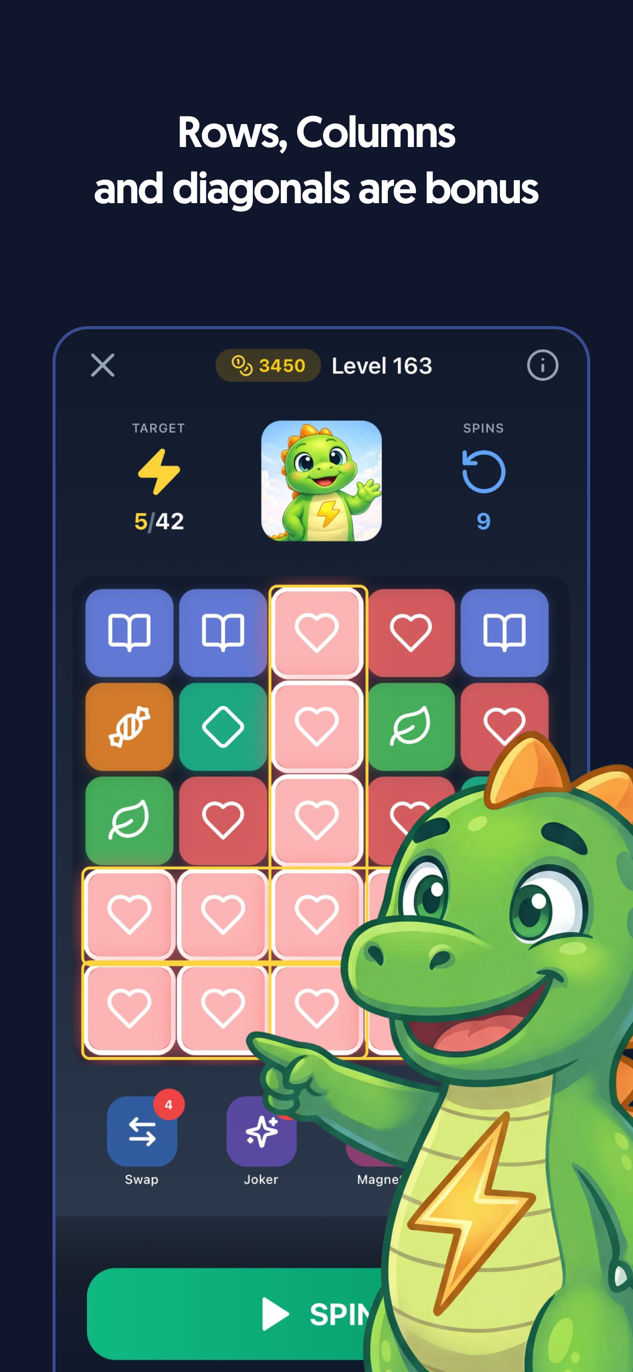 Spinny Match - Screenshot 2 showing product features and functionality