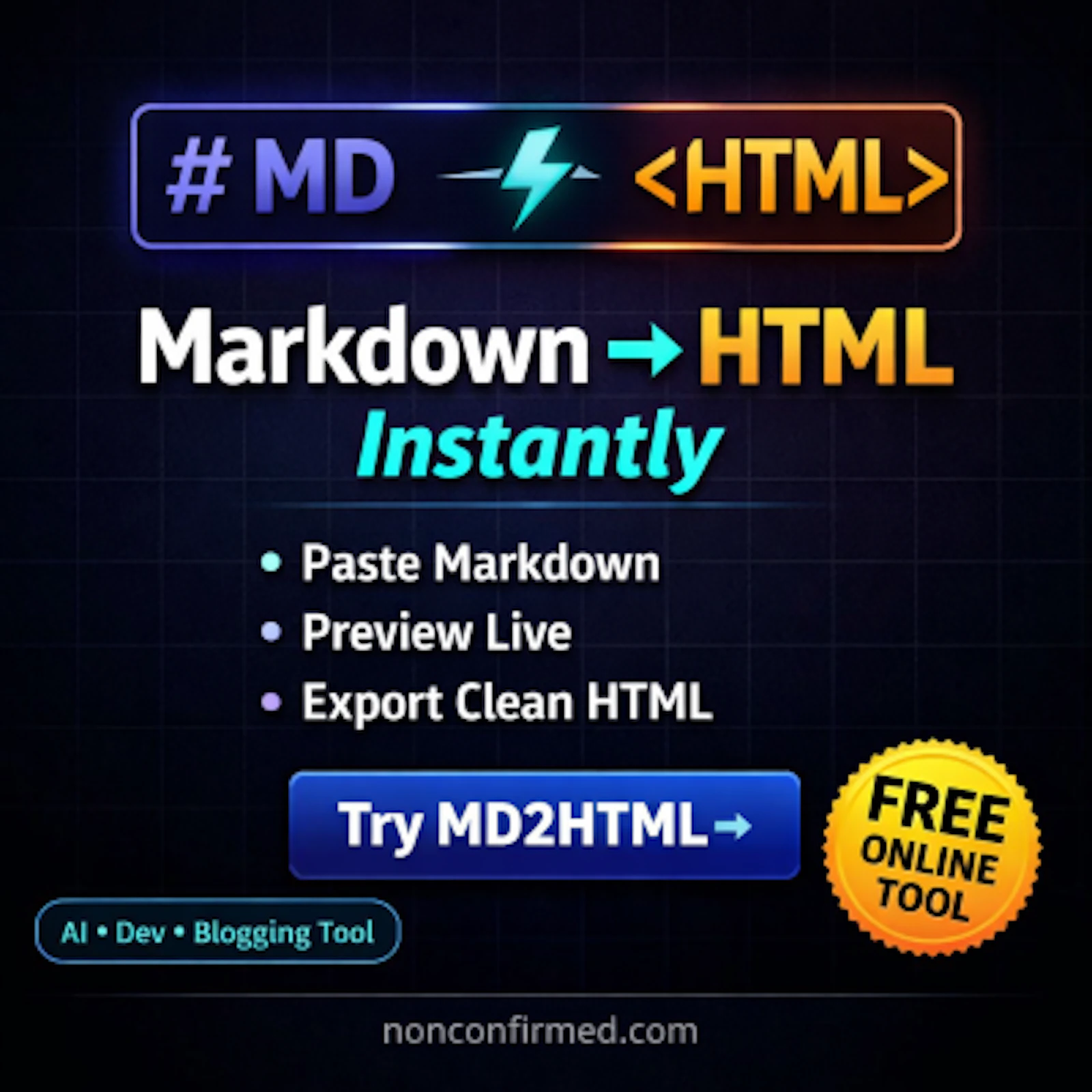 Markdown to HTML  screenshot 1