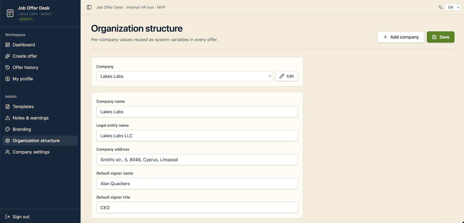 Job Offer Desk screenshot 2