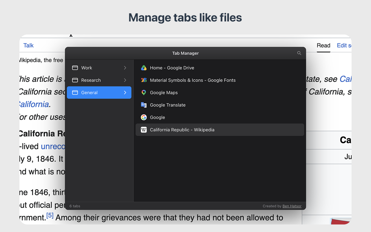 Tab Manager gallery image
