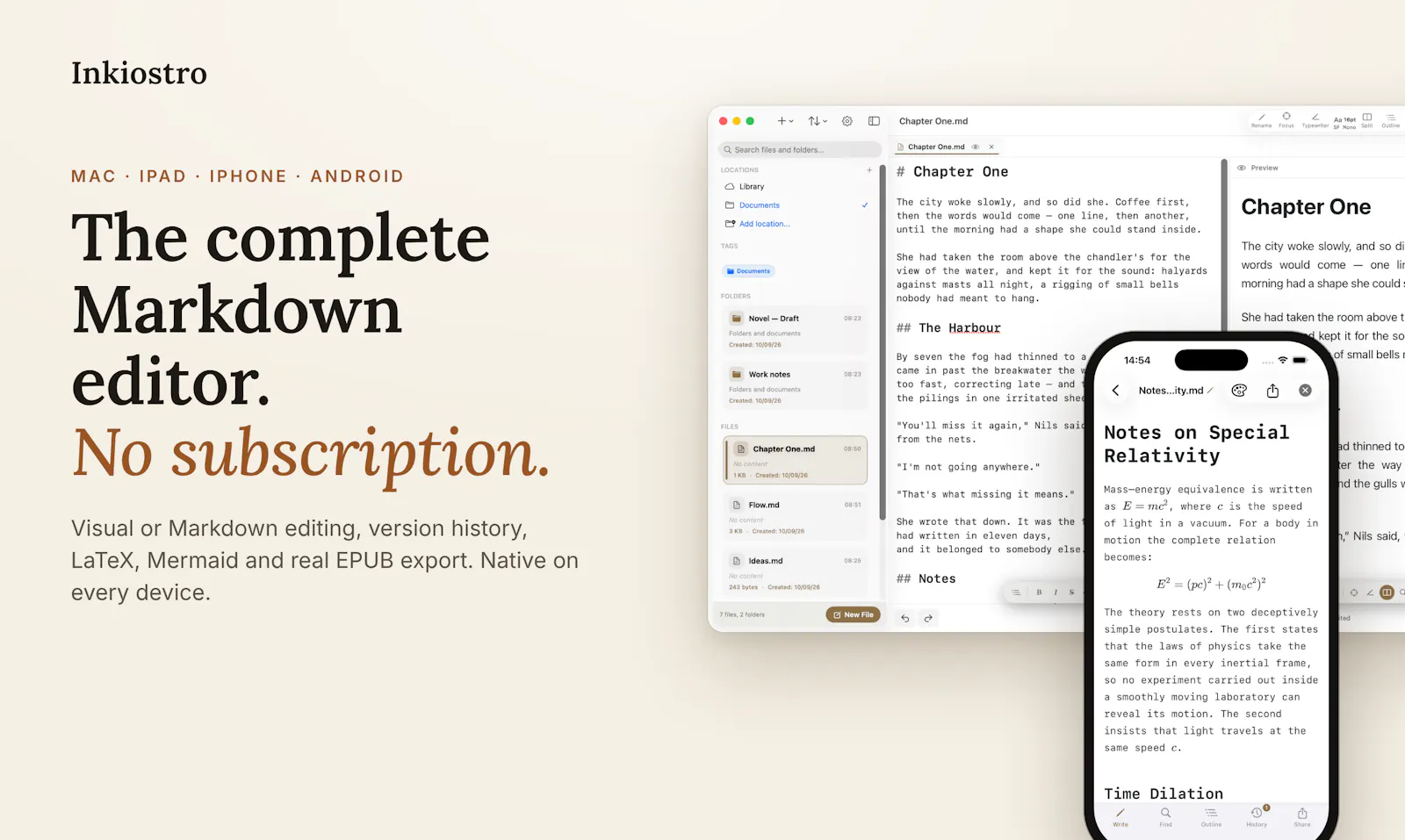 Inkiostro: Markdown Editor screenshot 1