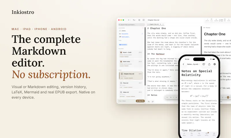 Inkiostro: Markdown Editor screenshot 1