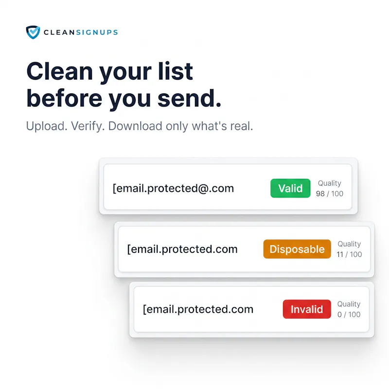 CleanSignups screenshot 2