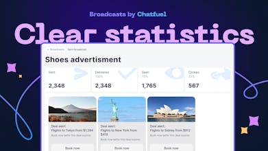 Broadcasts by Chatfuel gallery image