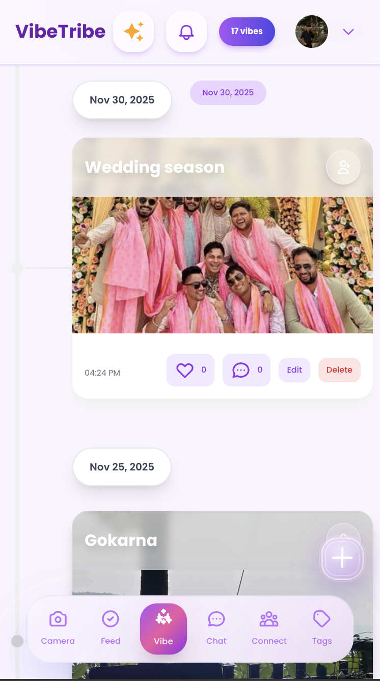 VibeTribe - Main product screenshot demonstrating key features and user interface