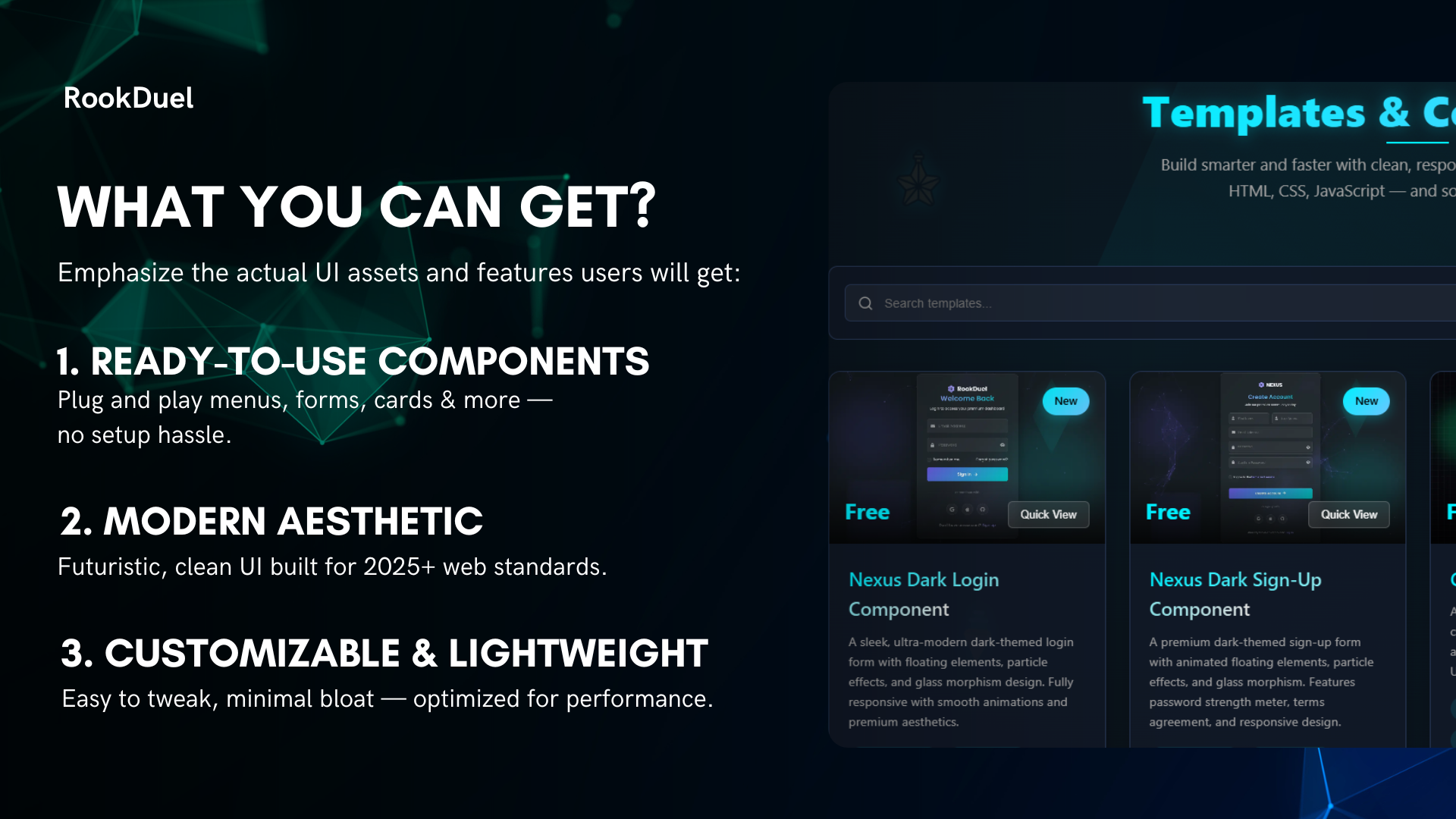 Rook Duel - Free high-tech UI components for your projects. media 2