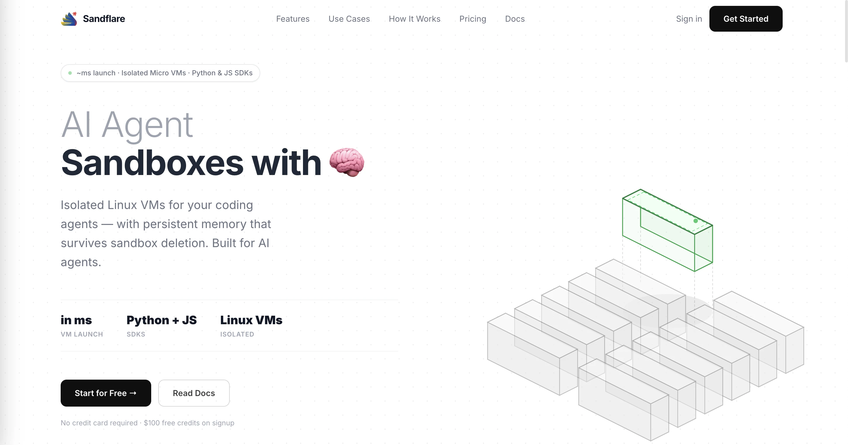 Sandflare - AI agent sandboxes logo