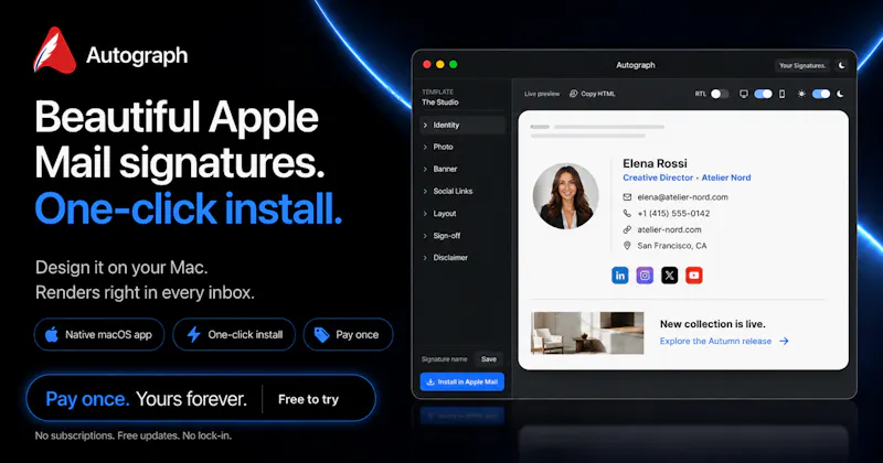 Autograph for Apple Mail screenshot 2