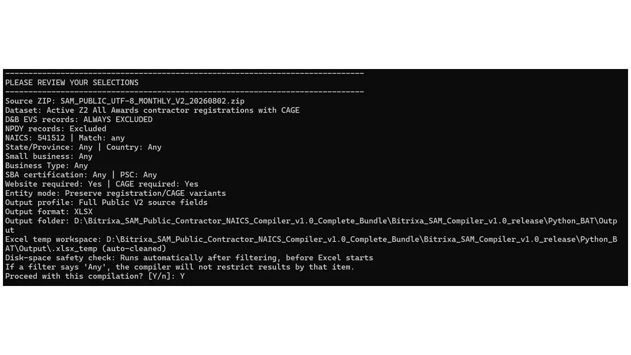 SAM.gov Contractor Database Compiler gallery image