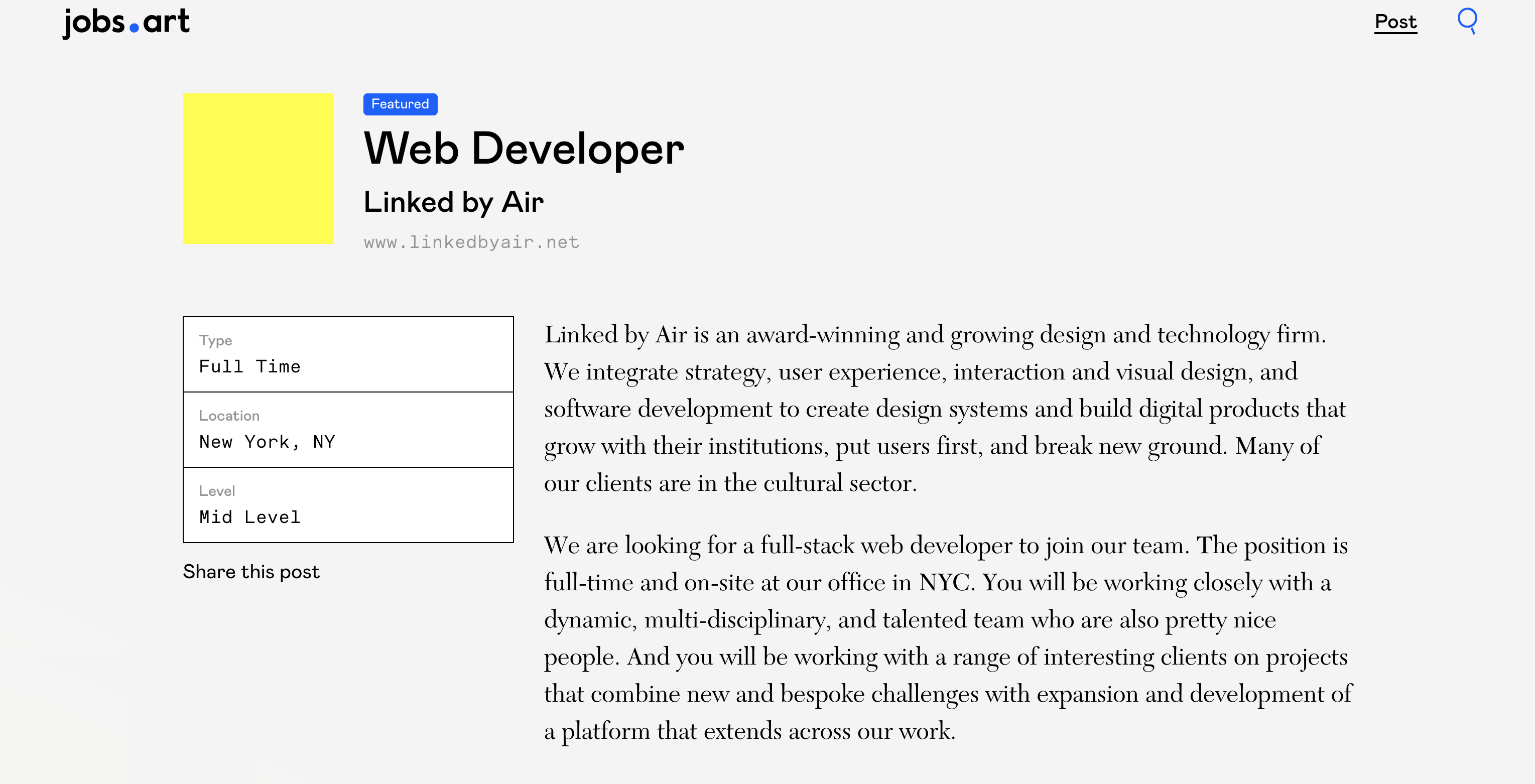 Jobs.art gallery image