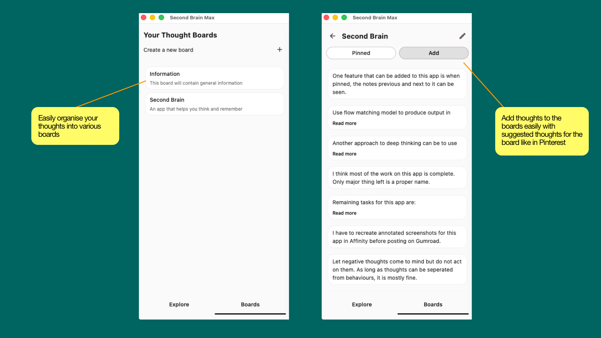 Second Brain Max - Screenshot 2 showing product features and functionality