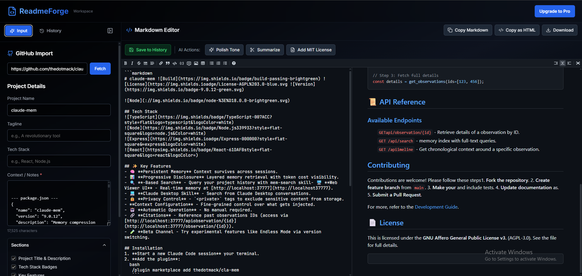 ReadmeForge gallery image