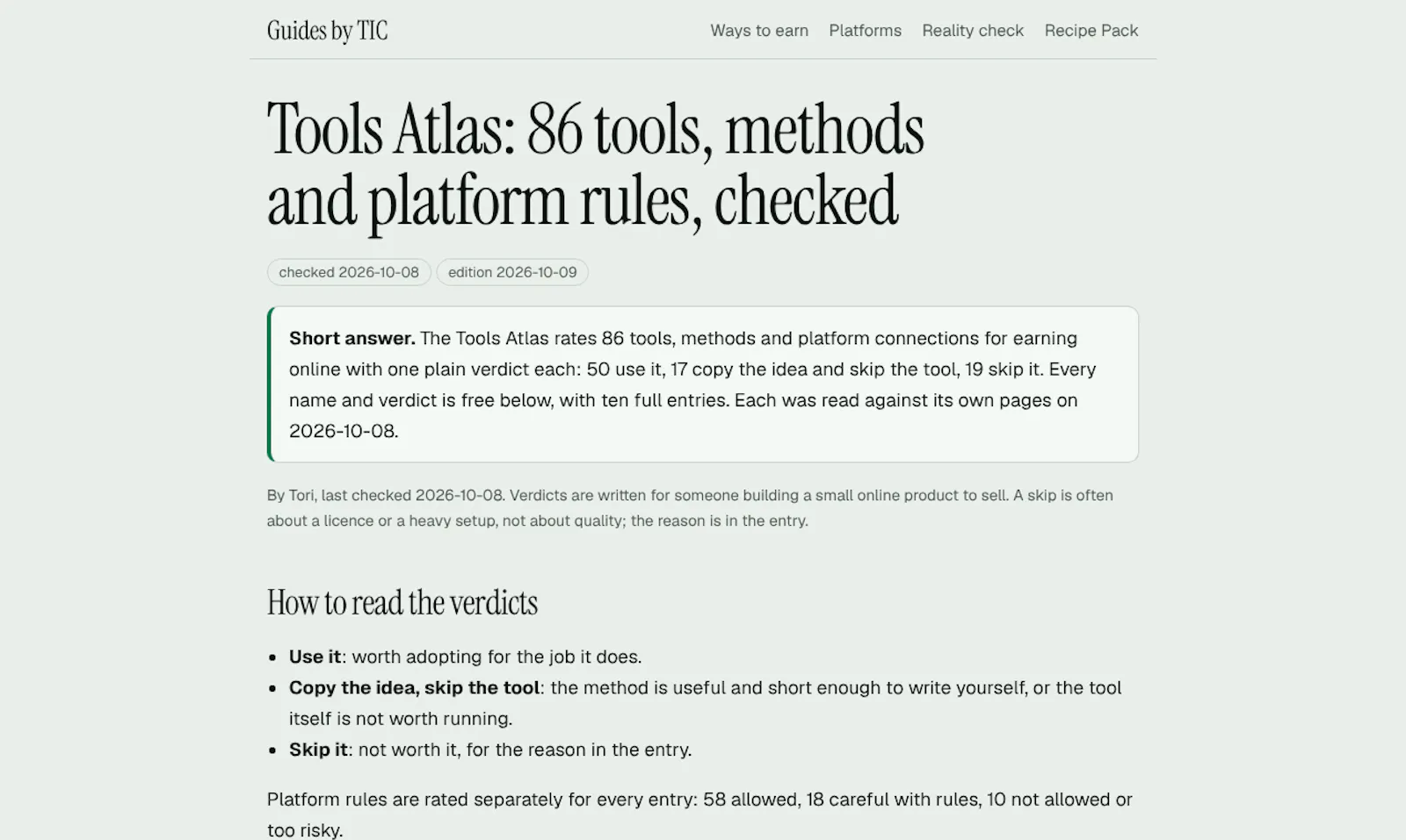 Tools Atlas screenshot 1