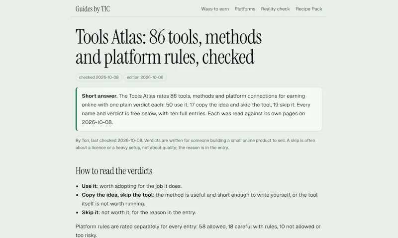 Tools Atlas screenshot 1