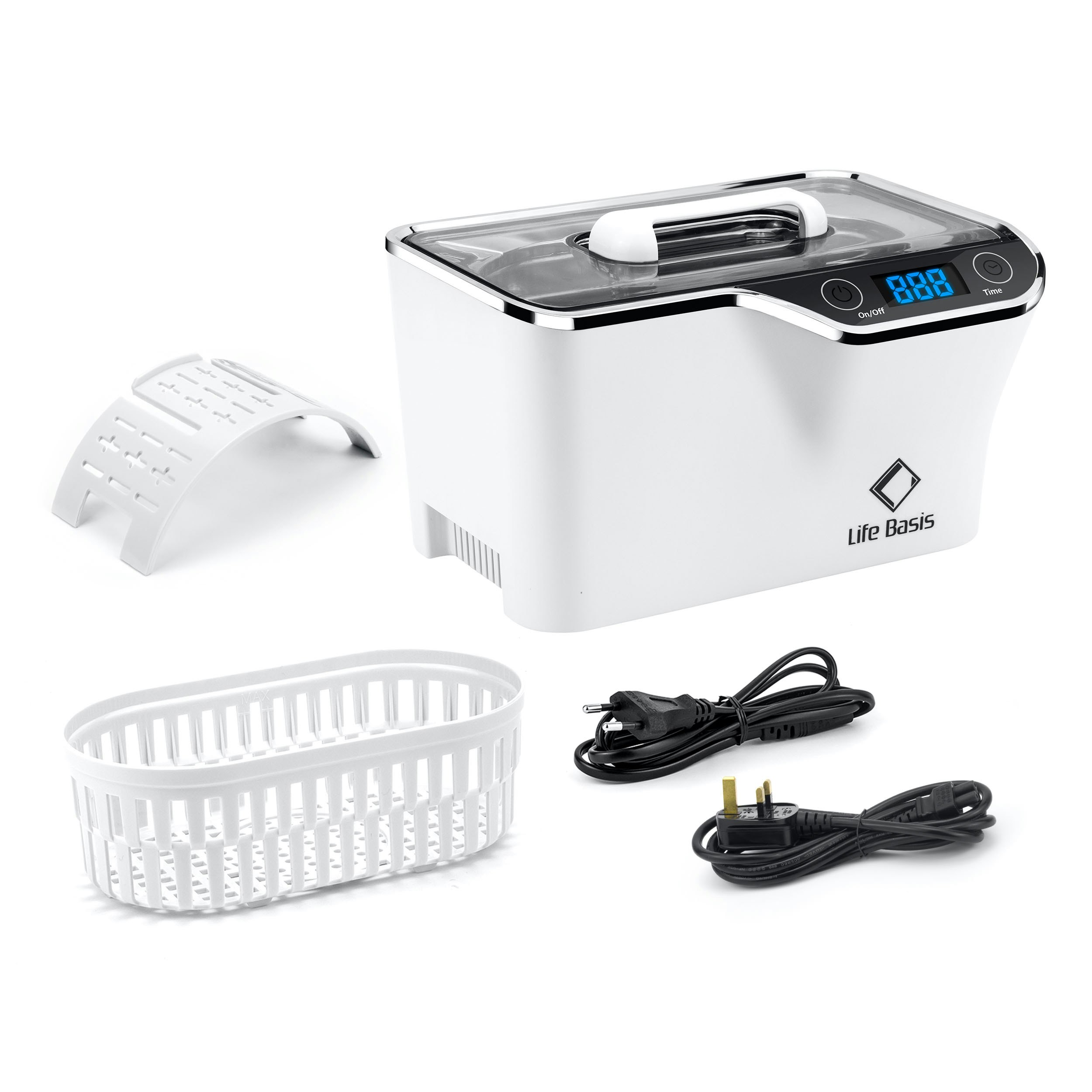 LifeBasis Portable CDS-100 Ultrasonic Jewelry Cleaner 600ML With Touch