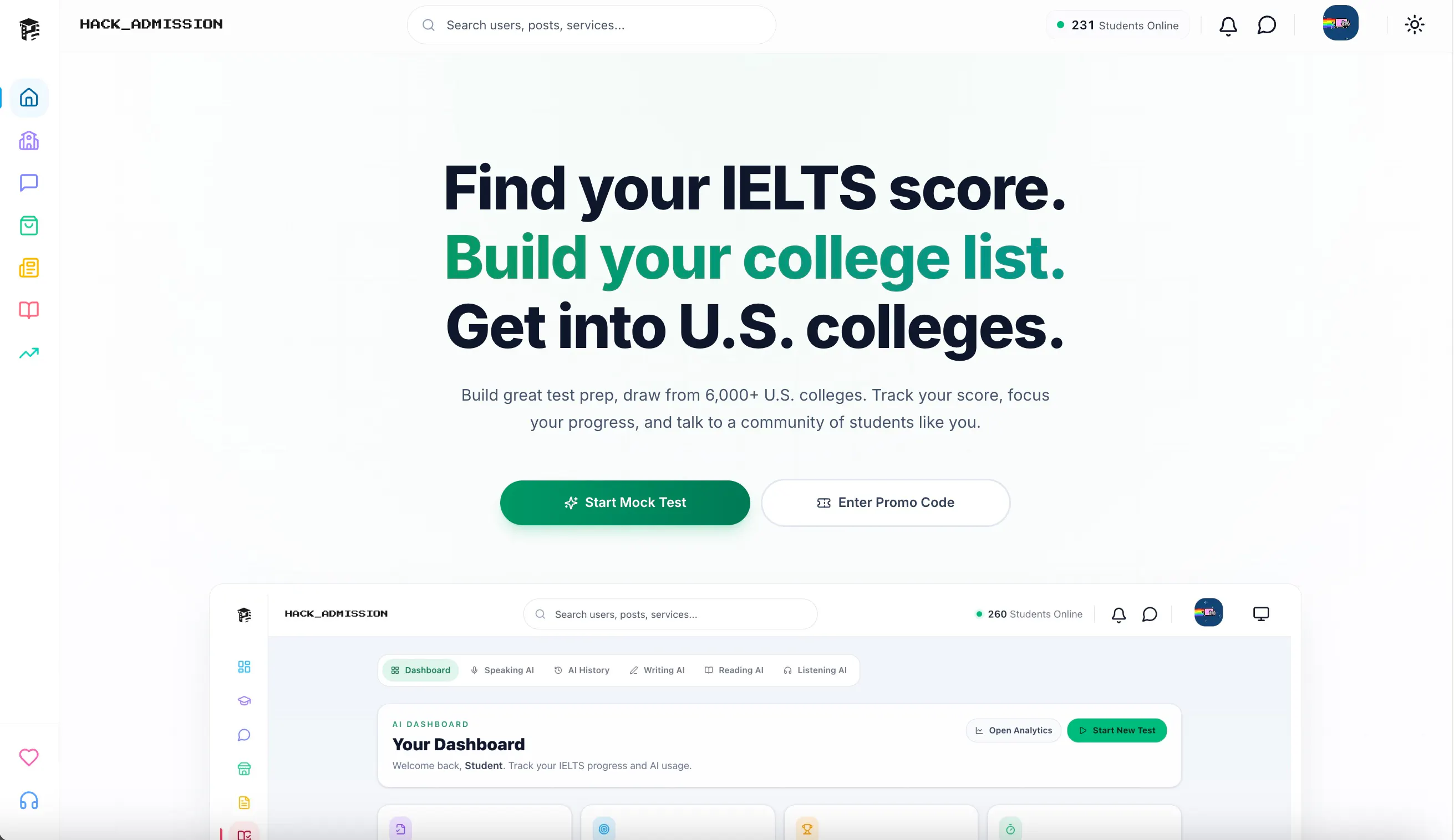 Hack Admission 제품 배너