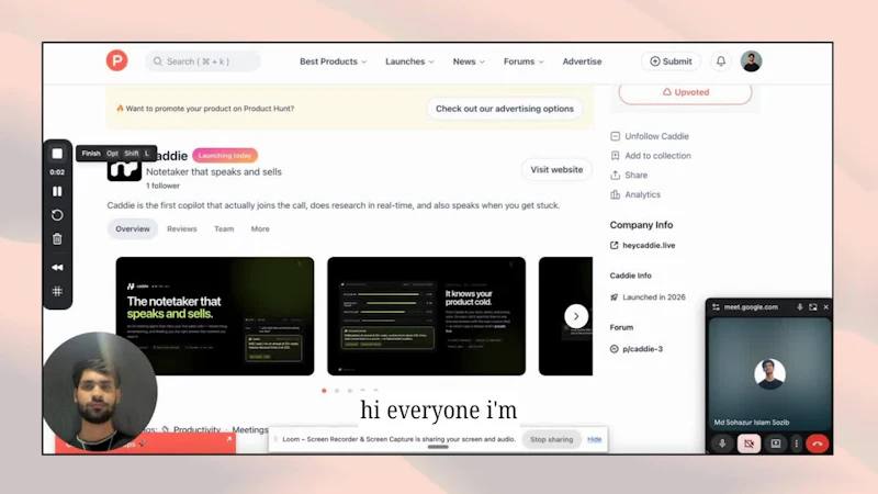 Caddie screenshot 1 (video preview)