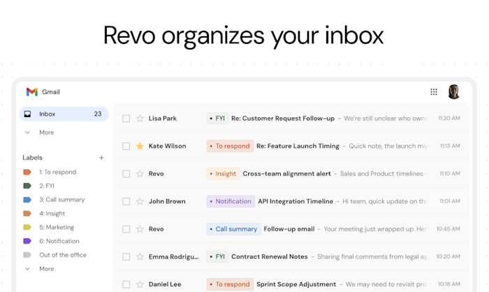 Revo AI Email Assistant产品图