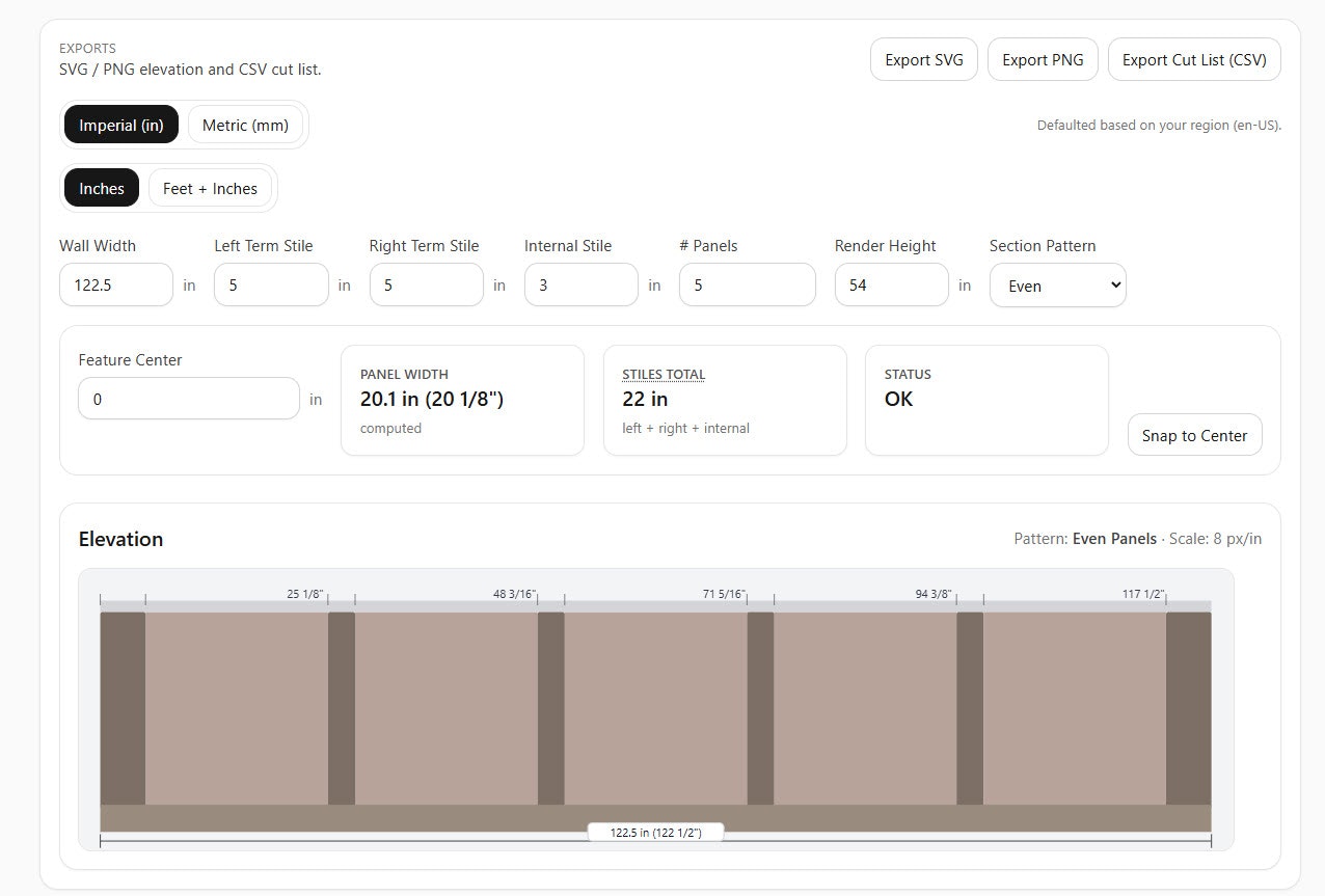 Wall Panel Calculator gallery image