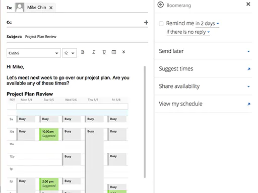 Boomerang for Outlook
